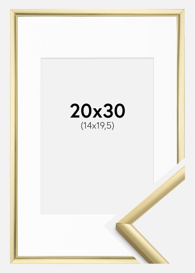 Kehys New Lifestyle Kulta 20x30 cm - Passepartout Valkoinen 15x21 cm (A5)