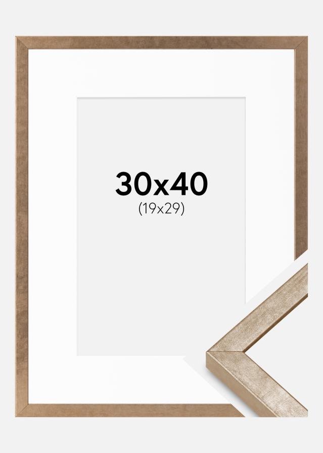 Kehys Ares Messinki 30x40 cm - Passepartout Valkoista 20x30 cm