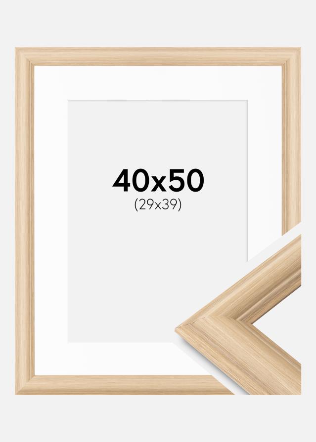 Kehys Västkusten Tammi 40x50 cm - Passepartout Valkoinen 30x40 cm