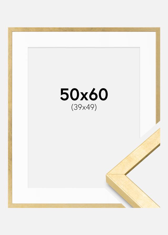 Kehys Ares Kulta 50x60 cm - Passepartout Valkoista 40x50 cm