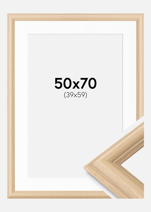 Kehys Västkusten Tammi 50x70 cm - Passepartout Valkoinen 40x60 cm