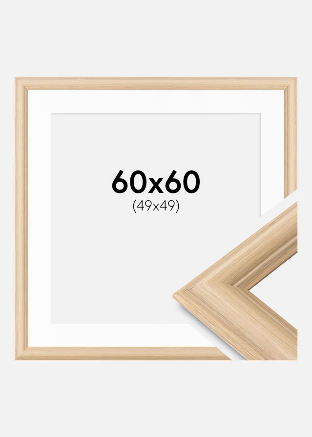 Kehys Västkusten Tammi 60x60 cm - Passepartout Valkoinen 50x50 cm