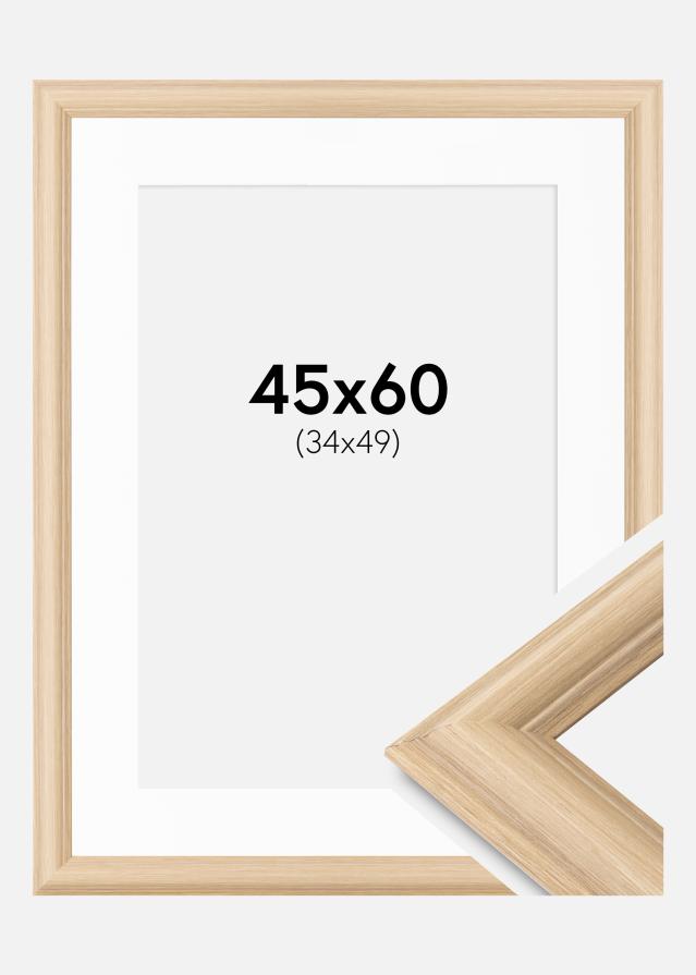 Kehys Västkusten Tammi 45x60 cm - Passepartout Valkoinen 35x50 cm