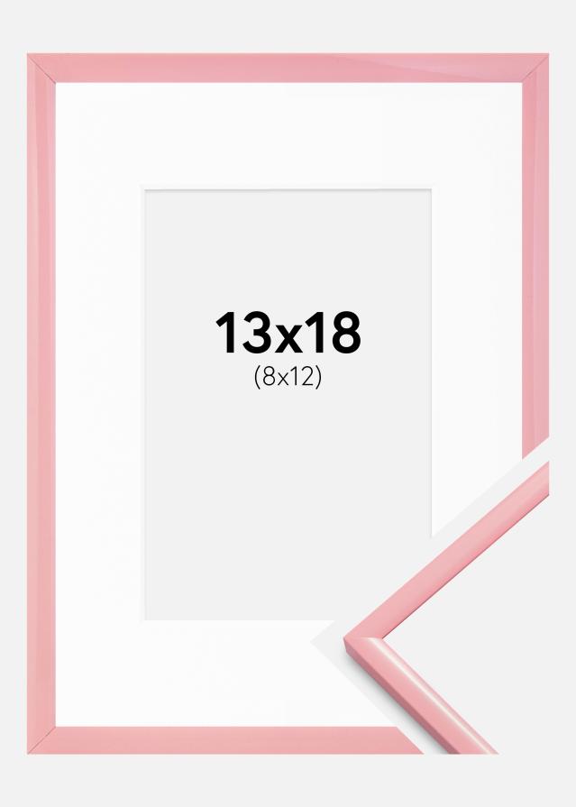 Kehys New Lifestyle Pinkki 13x18 cm - Passepartout Valkoista 9x13 cm