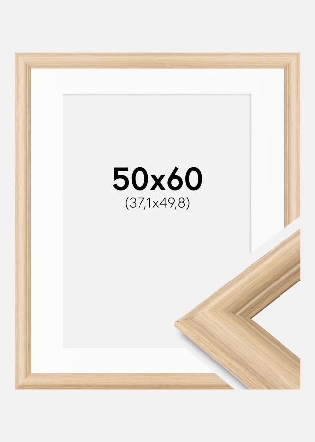 Kehys Västkusten Tammi 50x60 cm - Passepartout Valkoinen 15x20 inches
