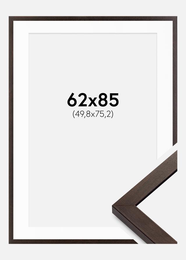 Kehys Selection Saksanpähkinä 62x85 cm - Passepartout Valkoista 20x30 inches