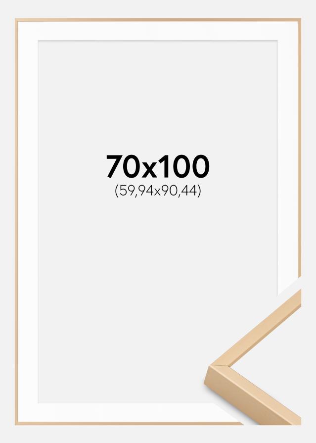 Alumiinikehys Messinki 70x100 cm - Passepartout Valkoista 24x36 inches