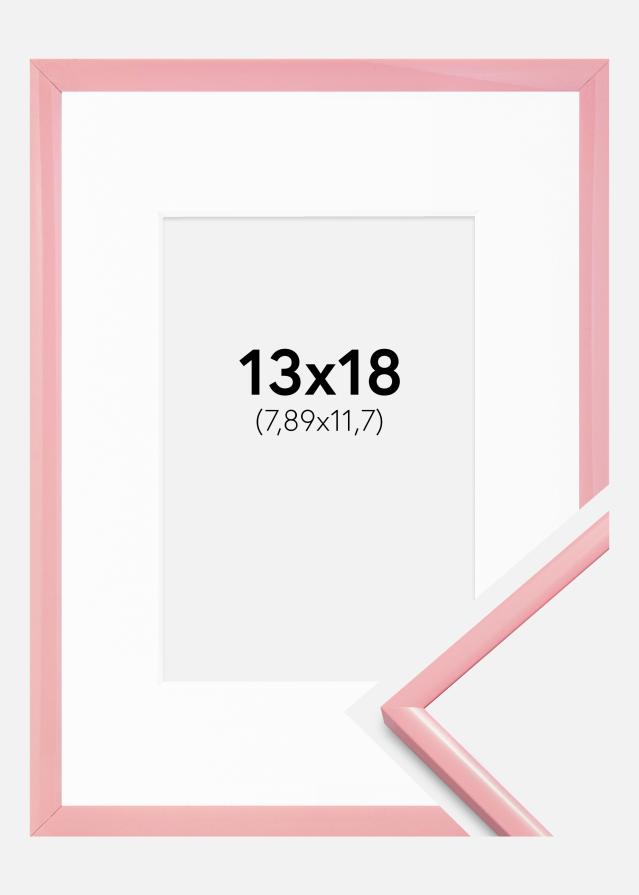 Kehys New Lifestyle Pinkki 13x18 cm - Passepartout Valkoista 3,5x5 inches