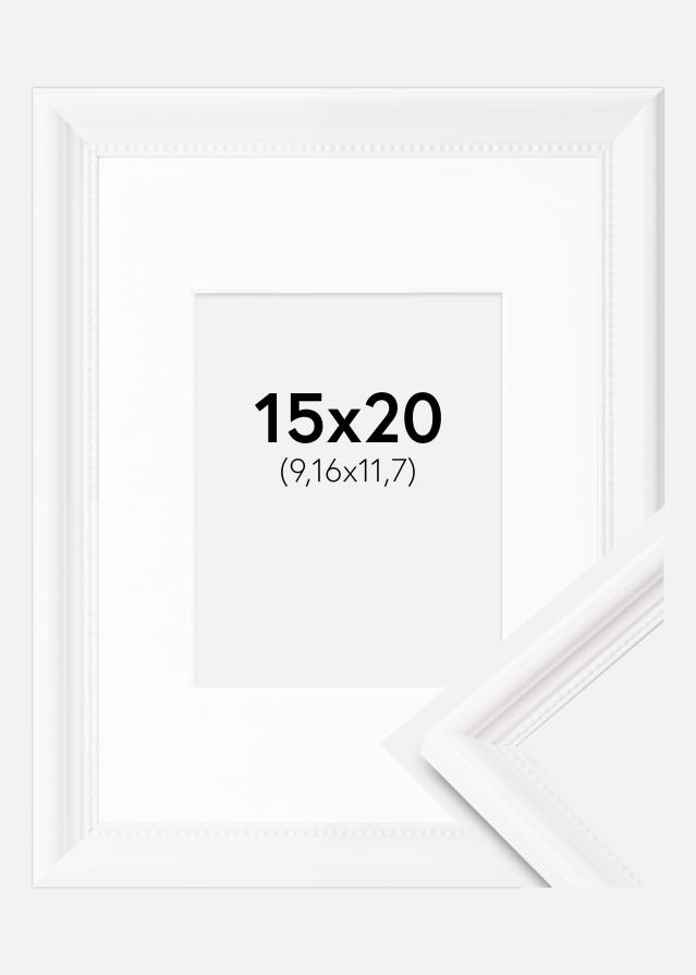 Kehys Gala Valkoinen 15x20 cm - Passepartout Valkoinen 4x5 inches