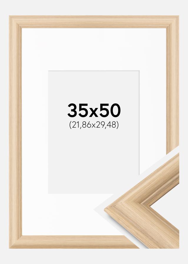 Kehys Västkusten Tammi 35x50 cm - Passepartout Valkoinen 9x12 inches