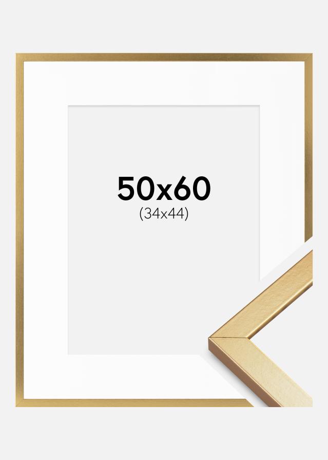 Kehys Minerva Kulta 50x60 cm - Passepartout Valkoista 35x45 cm