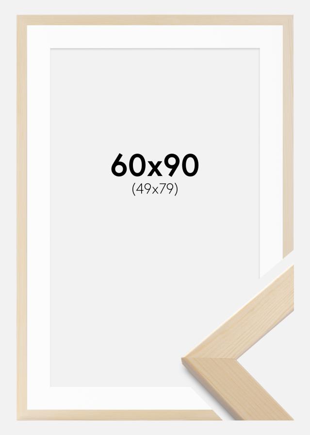Kehys Trendline Luonto 60x90 cm - Passepartout Valkoista 50x80 cm