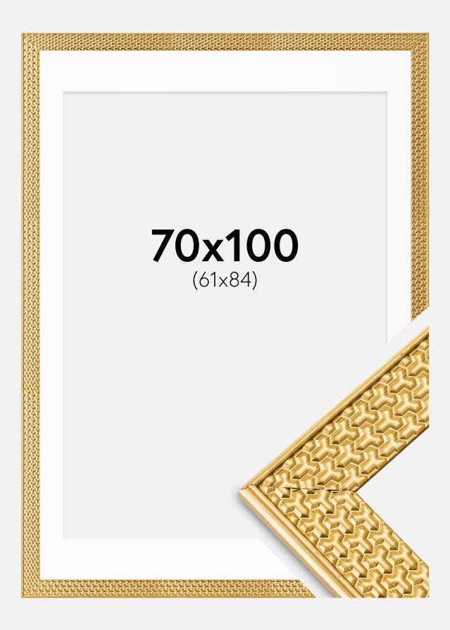 Kehys Grace Kullanvärinen 70x100 cm - Passepartout Valkoinen 62x85 cm