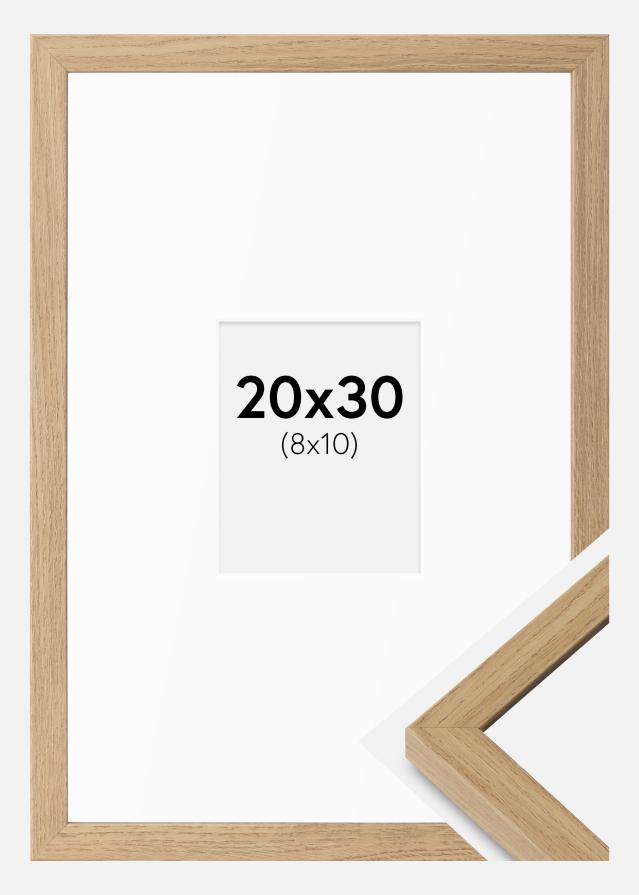 Kehys Ares Luonnollinen Tammi 20x30 cm - Passepartout Valkoista 9x11 cm