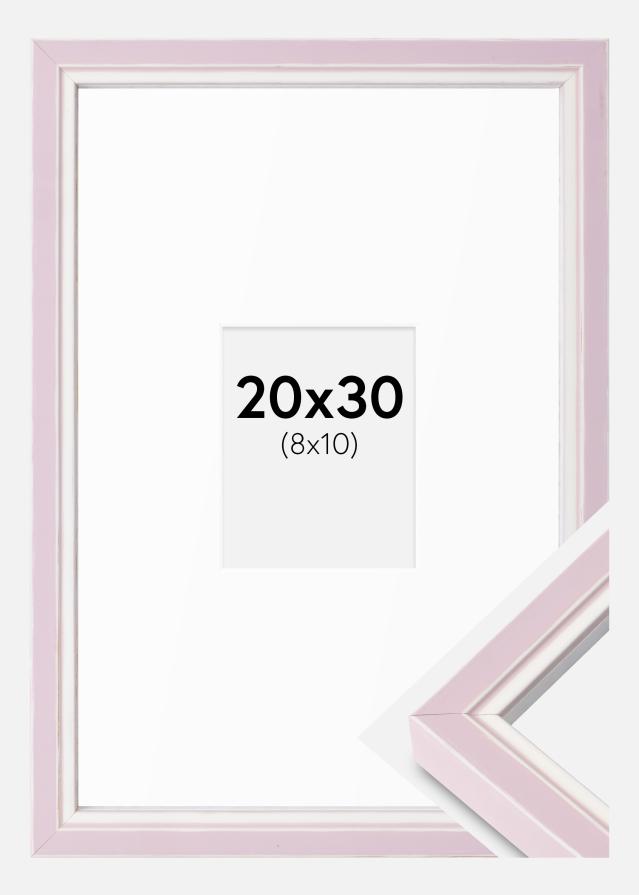 Kehys Diana Pinkki 20x30 cm - Passepartout Valkoista 9x11 cm
