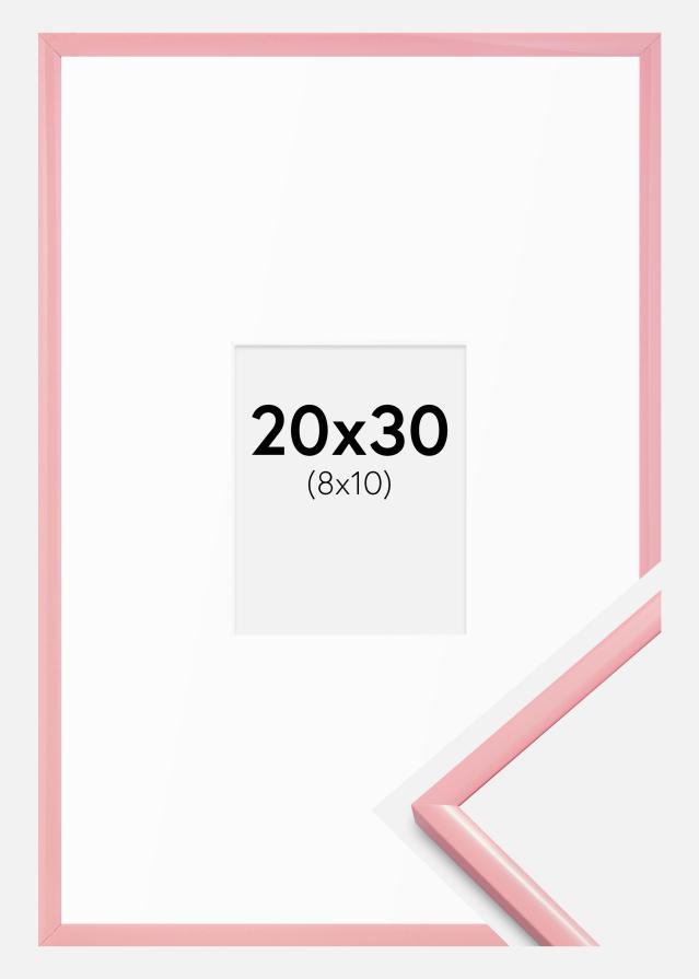 Kehys New Lifestyle Pinkki 20x30 cm - Passepartout Valkoista 9x11 cm