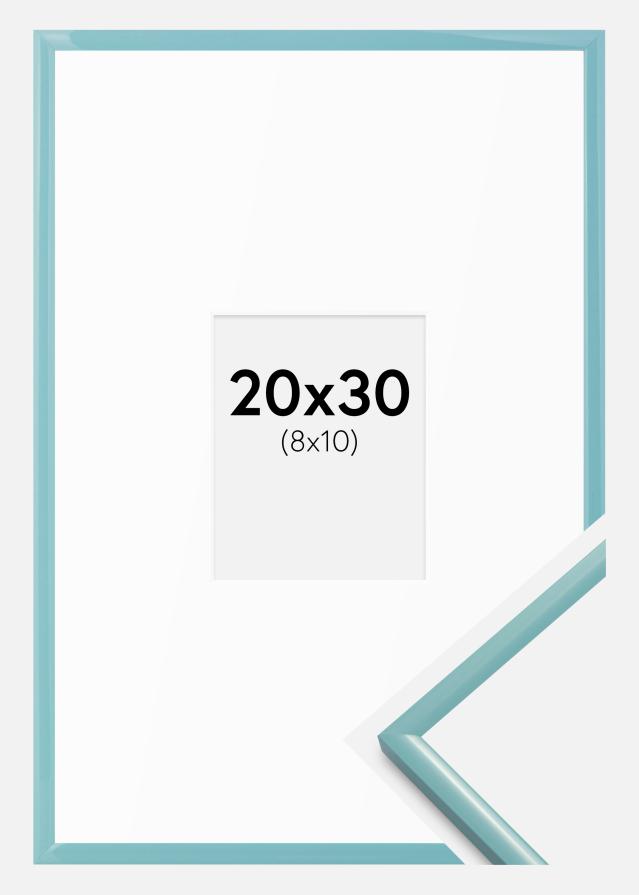 Kehys New Lifestyle Turkoosi 20x30 cm - Passepartout Valkoista 9x11 cm