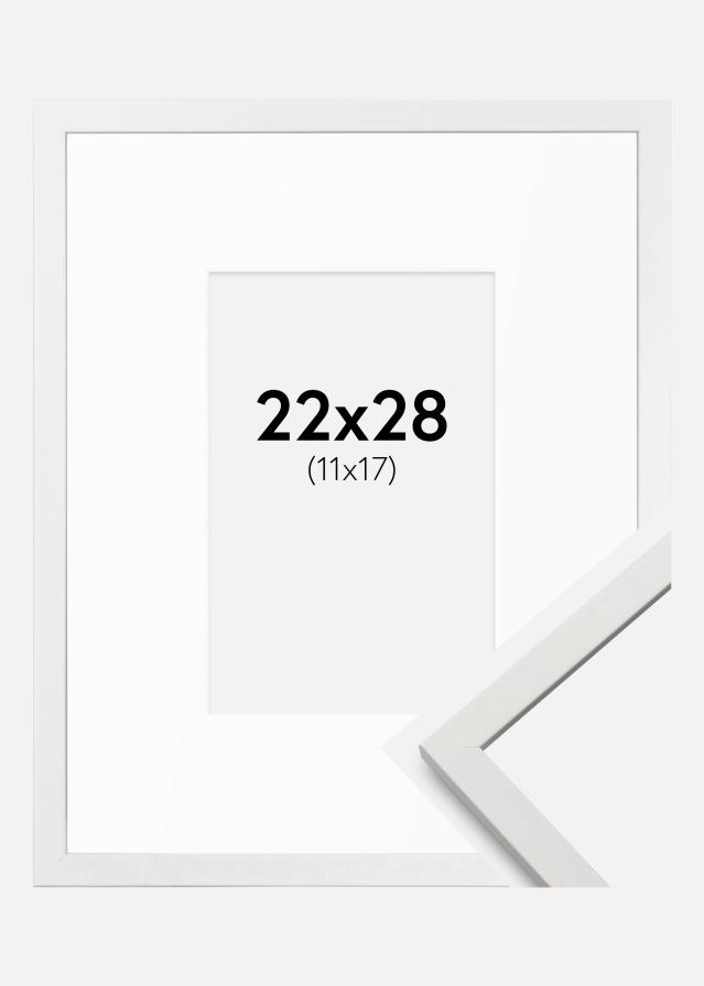 Kehys Edsbyn Valkoista 22x28 cm - Passepartout Valkoista 12x18 cm