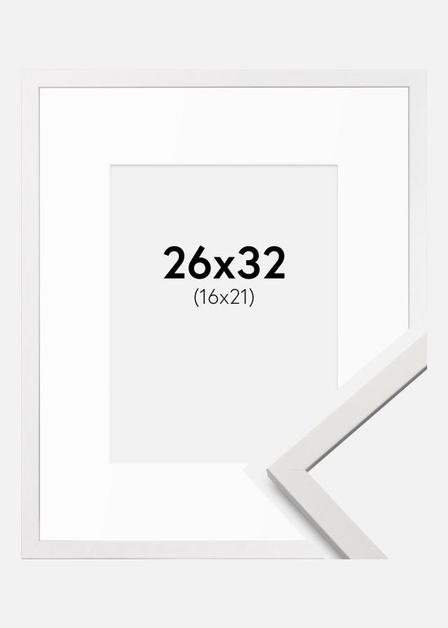 Kehys Edsbyn Valkoista 26x32 cm - Passepartout Valkoista 17x22 cm