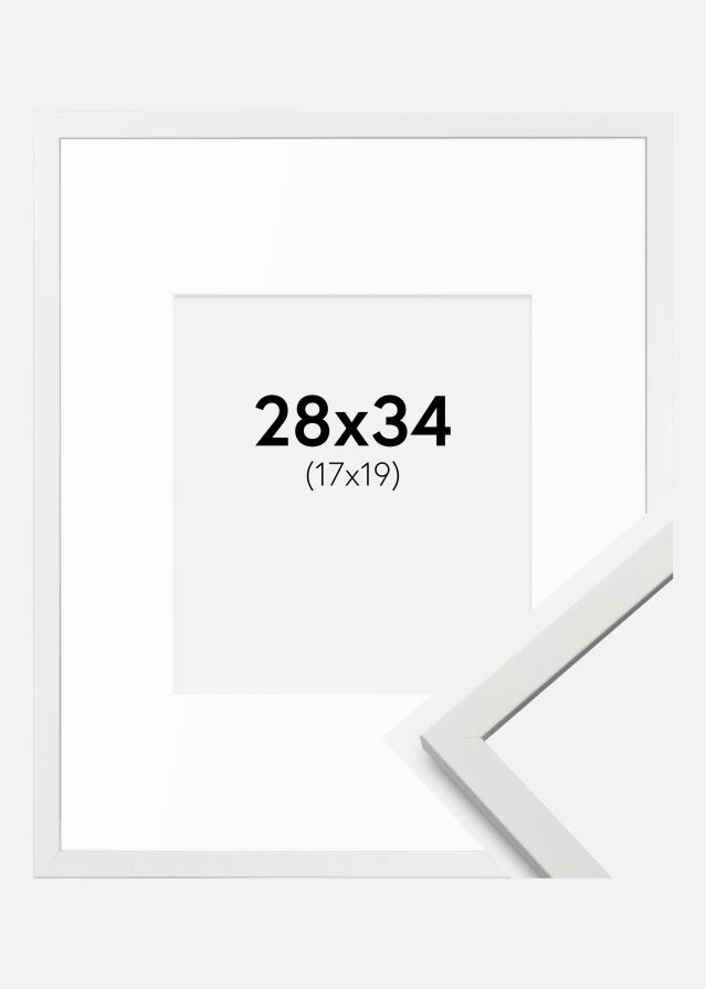 Kehys Edsbyn Valkoista 28x34 cm - Passepartout Valkoista 18x20 cm