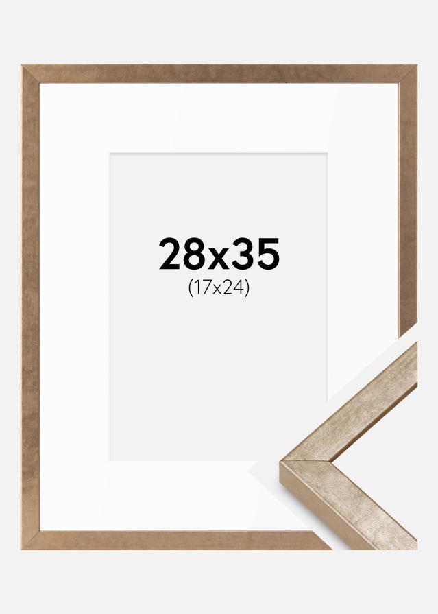 Kehys Ares Messinki 28x35 cm - Passepartout Valkoista 18x25 cm