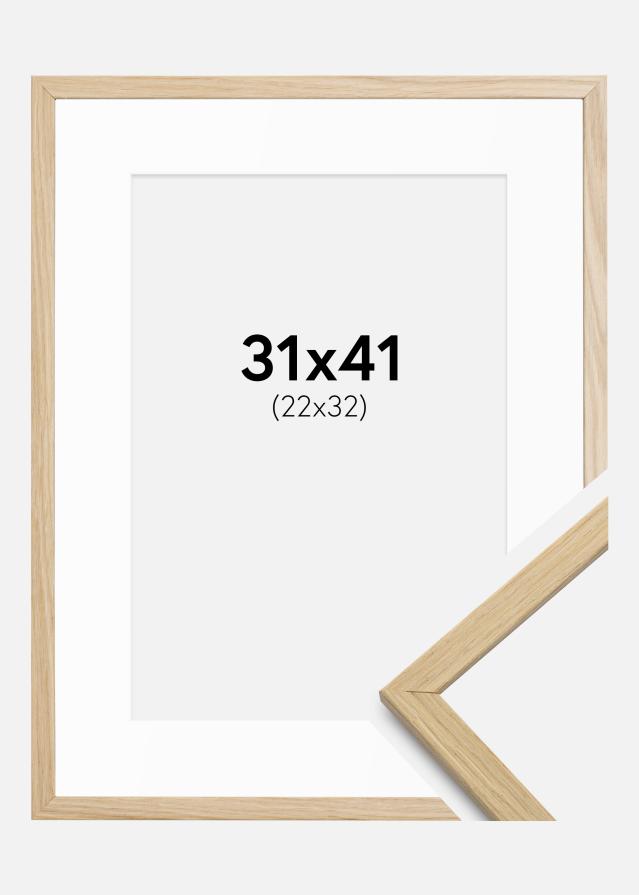 Kehys Edsbyn Tammi 31x41 cm - Passepartout Valkoista 23x33 cm