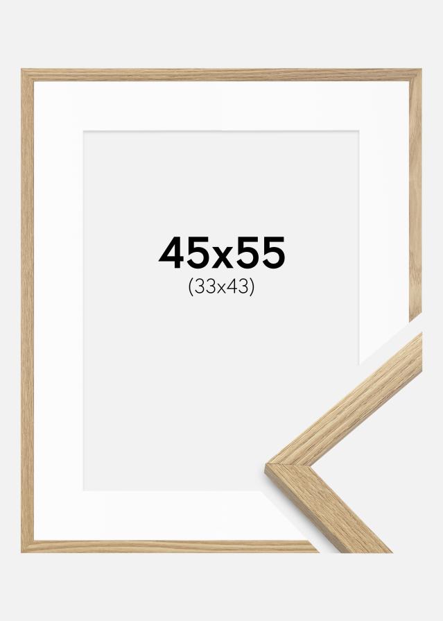 Kehys Trendy Tammi 45x55 cm - Passepartout Valkoista 34x44 cm