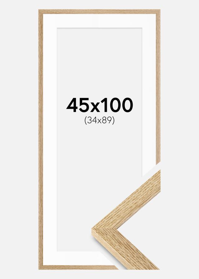 Kehys Selection tammi 45x100 cm - Passepartout Valkoista 35x90 cm