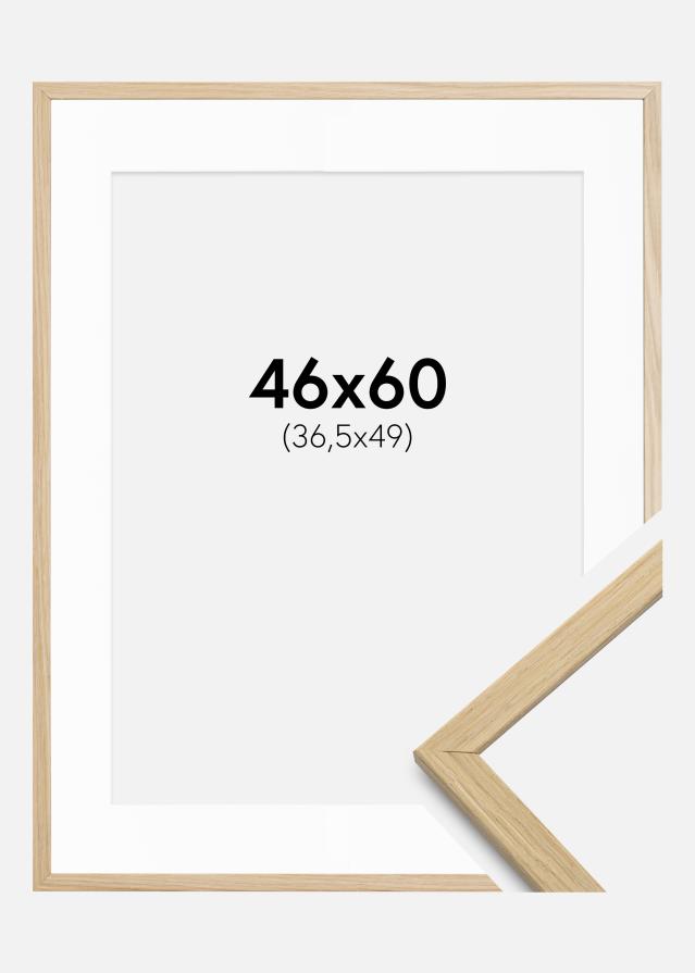 Kehys Edsbyn Tammi 46x60 cm - Passepartout Valkoista 37,5x50 cm