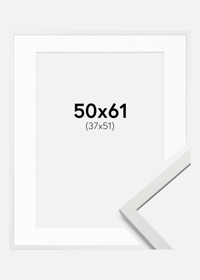Kehys Edsbyn Valkoista 50x61 cm - Passepartout Valkoista 38x52 cm