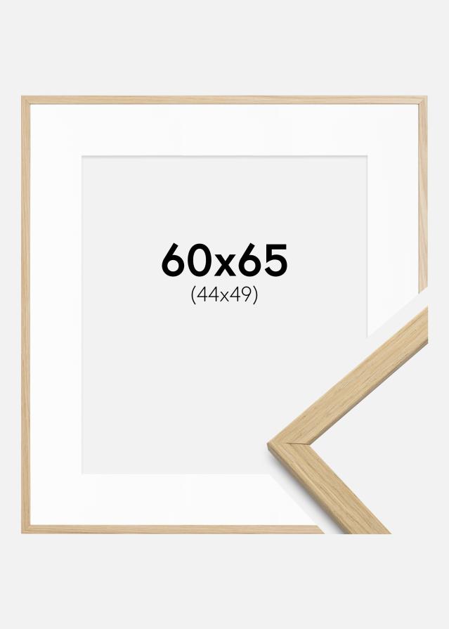 Kehys Edsbyn Tammi 60x65 cm - Passepartout Valkoista 45x50 cm