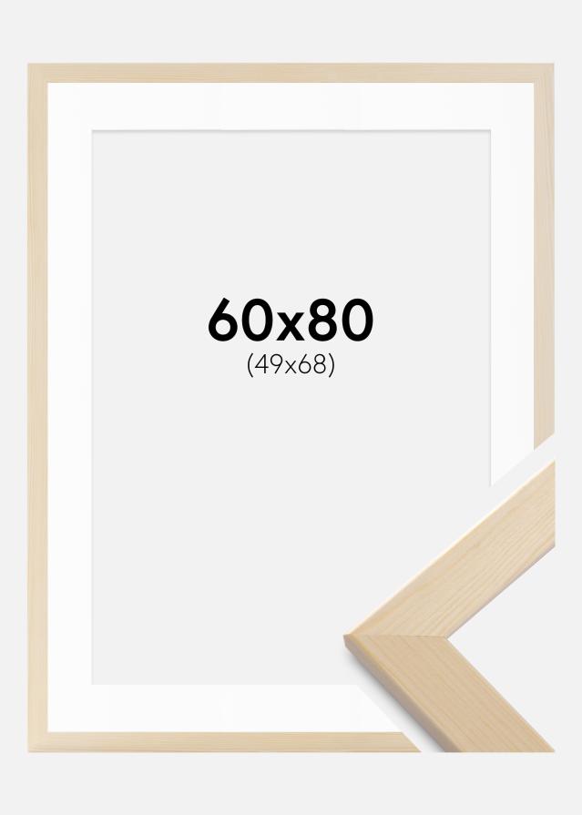 Kehys Trendline Luonto 60x80 cm - Passepartout Valkoista 50x69 cm
