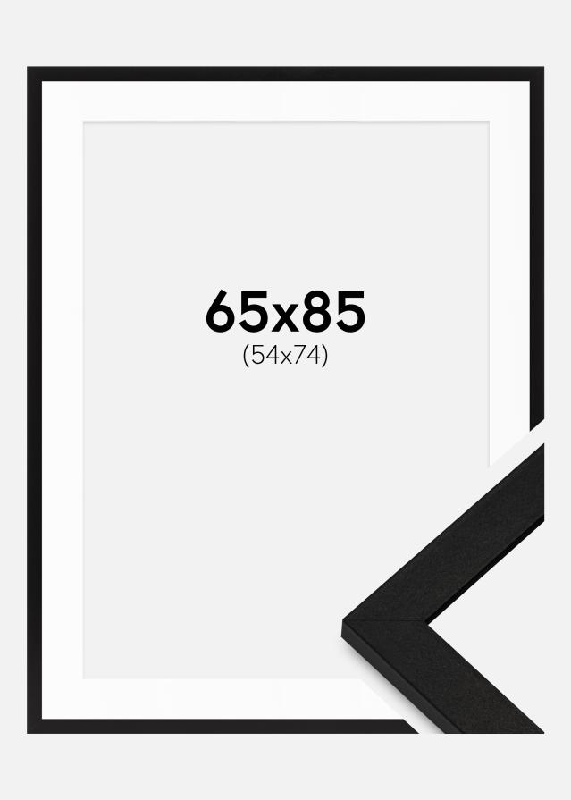 Kehys BGA Classic Musta 65x85 cm - Passepartout Valkoista 55x75 cm