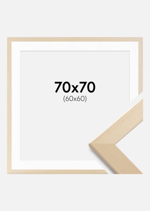 Kehys Trendline Luonto 70x70 cm - Passepartout Valkoista 61x61 cm