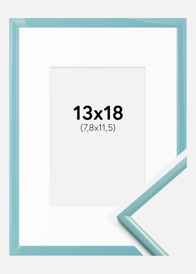 Kehys New Lifestyle Turkoosi 13x18 cm - Passepartout Valkoista B7 88x125 mm