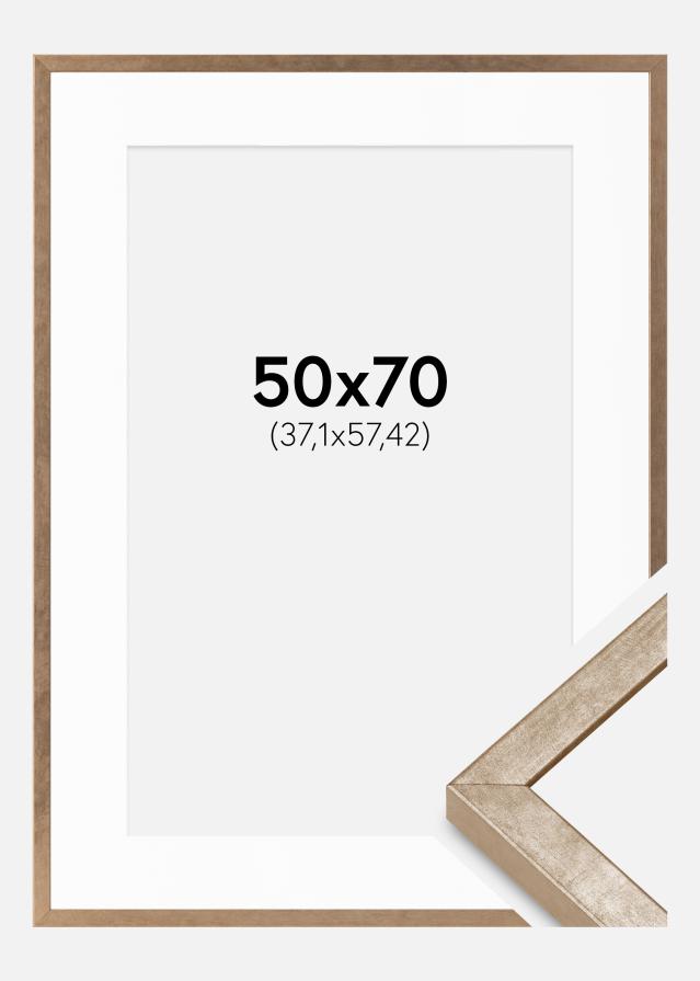 Kehys Ares Messinki 50x70 cm - Passepartout Valkoista 15x23 inches
