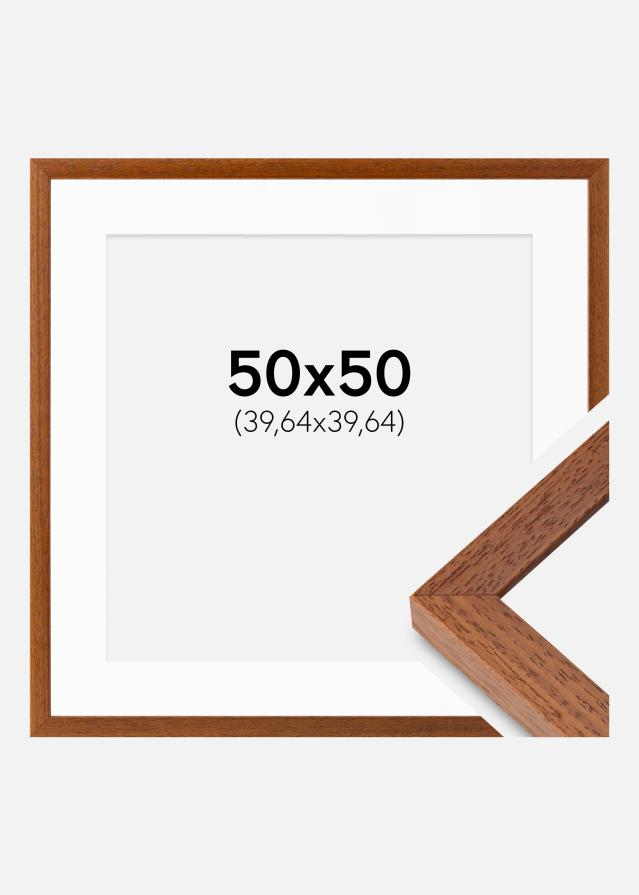 Kehys Hermes Kirja 50x50 cm - Passepartout Valkoista 16x16 inches