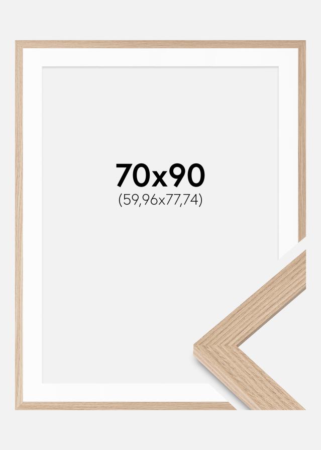 Kehys BGA Classic Tammi 70x90 cm - Passepartout Valkoista 24x31 inches