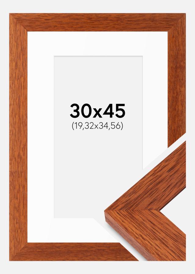 Kehys Juno Kirsikka 30x45 cm - Passepartout Valkoista 8x14 inches