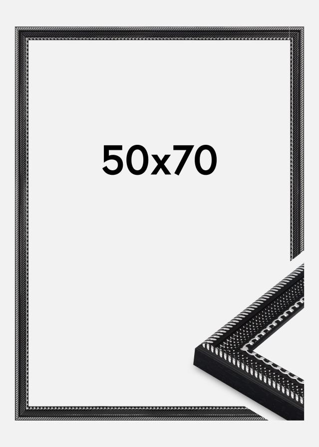 Kehys Trellis Akryylilasi Musta 50x70 cm
