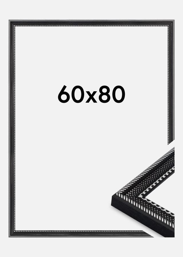 Kehys Trellis Akryylilasi Musta 60x80 cm