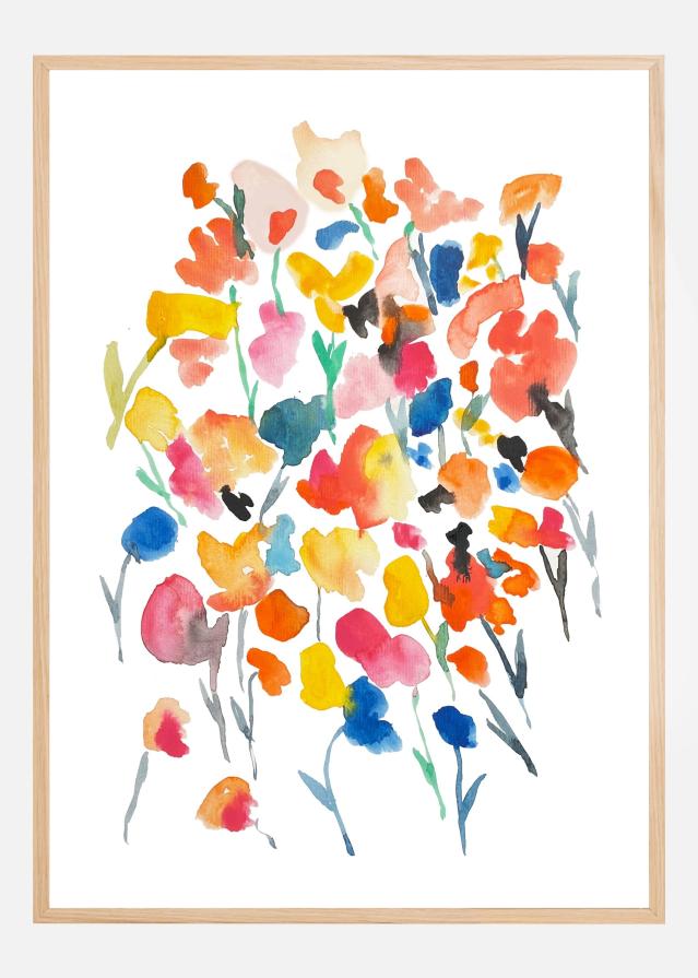 Flowers in Watercolor Juliste