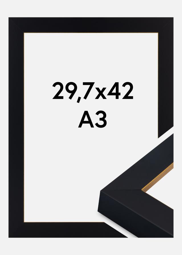 Kehys Sussex Akryylilasi Musta/Kulta 29,7x42 cm (A3)