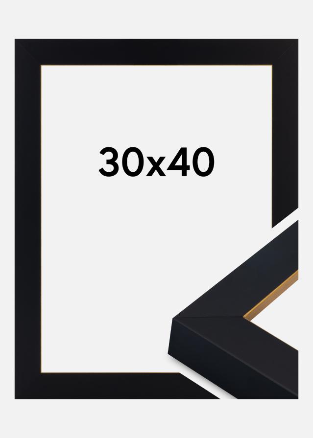 Kehys Sussex Akryylilasi Musta/Kulta 30x40 cm