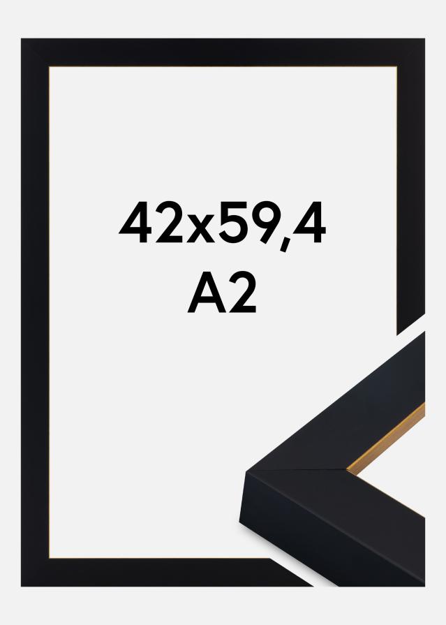 Kehys Sussex Akryylilasi Musta/Kulta 42x59,4 cm (A2)