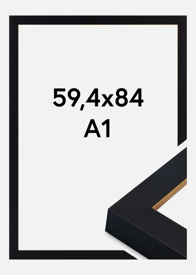 Kehys Sussex Akryylilasi Musta/Kulta 59,4x84,1 cm (A1)