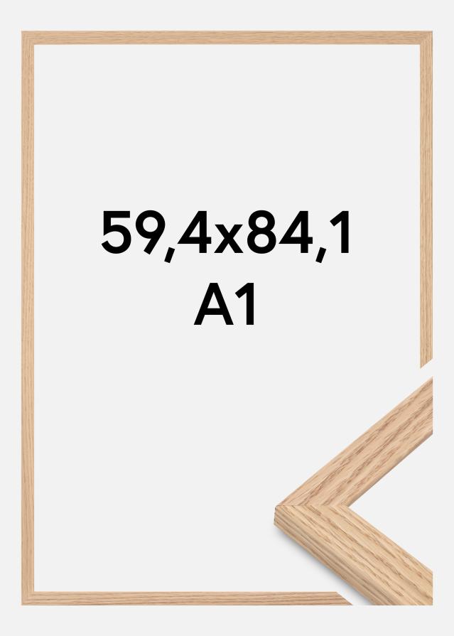 Kehys Tidlös Akryylilasi Massiivinen Tammi 59,4x84,1 cm (A1)
