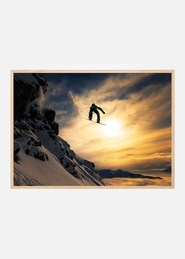 Sunset Snowboarding Juliste