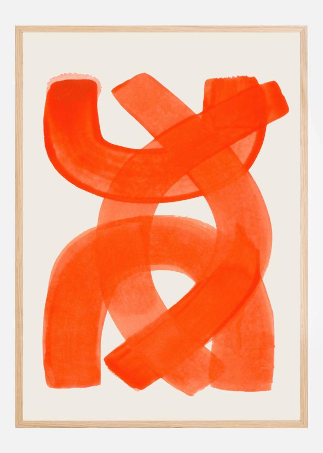 Orange Strokes Juliste