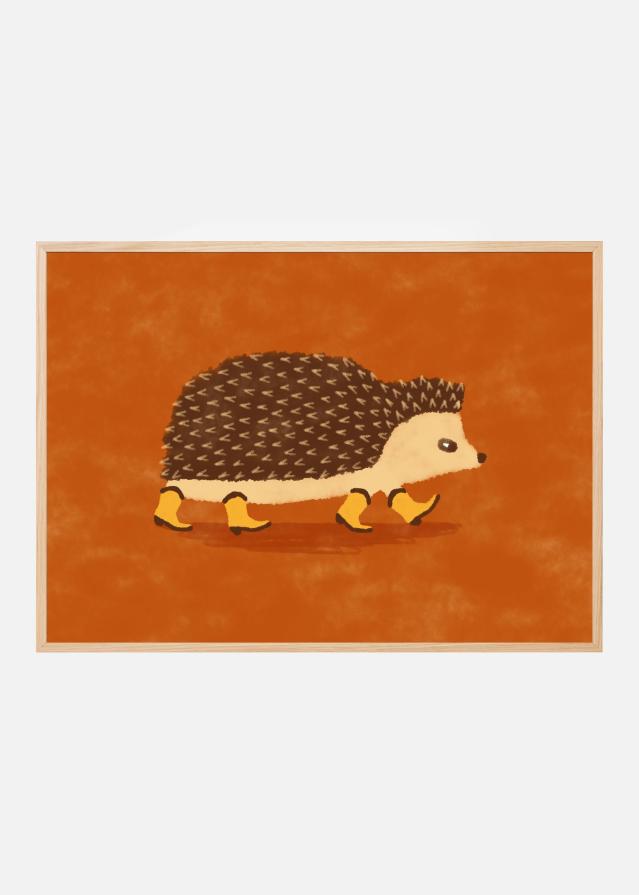 Sonny the Hedgehog Running In Cowboy Boots Juliste